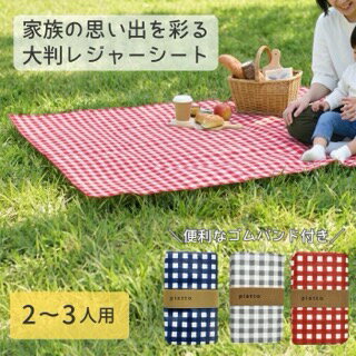 Vinyl Sheets - piatto レジャーシート ギンガムチェック 150cm × 90cm ピクニック 軽量 遠足 コンパクト レジャー 敷物 かわいい 軽い 洗える シンプル おしゃれ アウトドア キャンプ 携帯