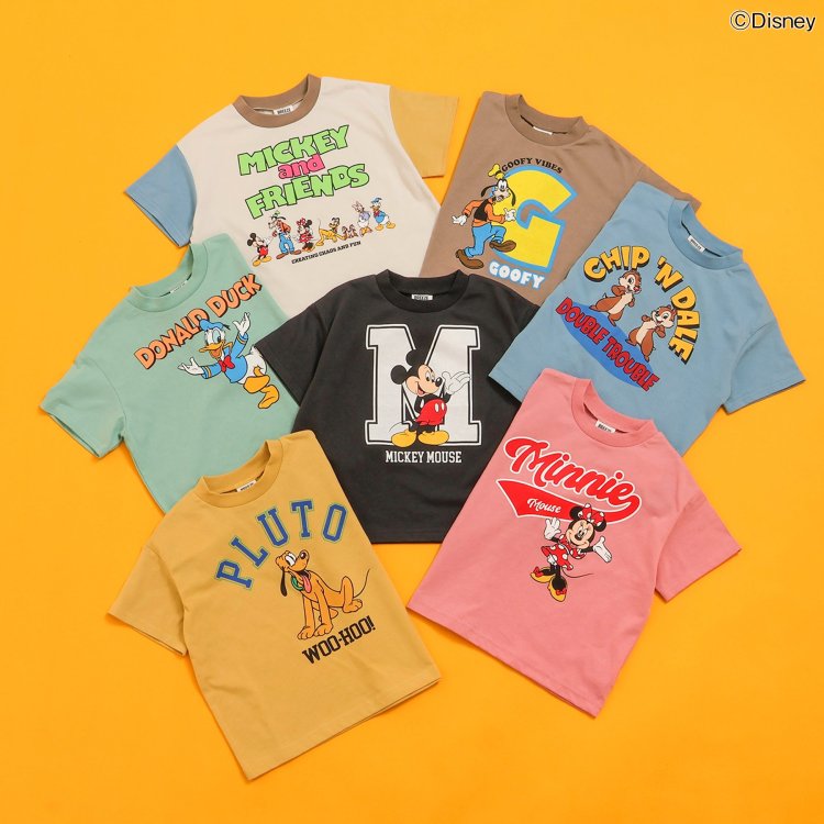 【送料無料】SALE【ディズニー】ミッキー＆フレンズTシャツ 半袖シャツ 男の子 女の子 キッズ ディズニーtシャツ 80 子供服 子供tシャツ キッズTシャツ 子供用tシャツ かわいい おしゃれ ディズニーTシャツキッズ ディズニー