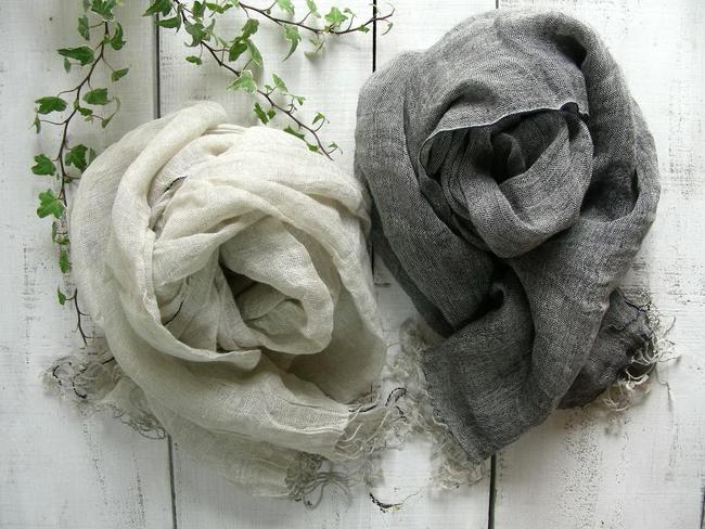 5％OFFクーポン配布中 prit プリット 17/1リネンガーゼストール 大のサムネイル