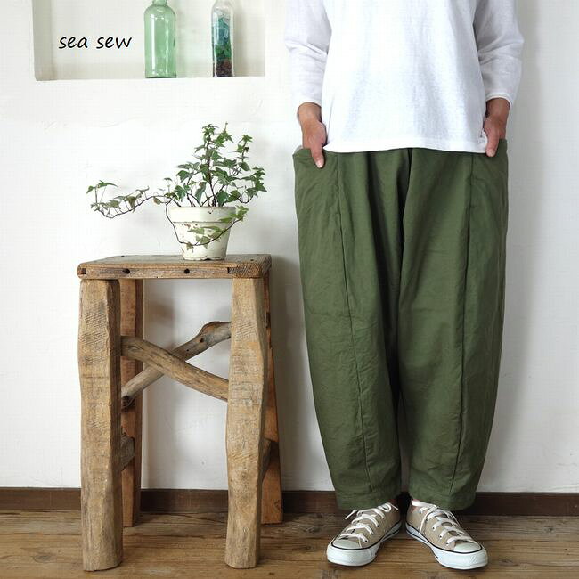 乐天商城 - 5％OFFクーポン配布中 sea sew シーソー ムラバックツイル硫加染め サルエルパンツ 1178-502 1178502