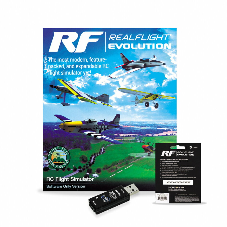 FUTABA リアルフライト・エボリューション+WSC-1 日本語取扱説明書付属 00107334 - REALFLIGHT EVOLUTION ラジコンシミュレーター フライトシミュレーター ワイヤレス 双葉電子工業 ドローン …