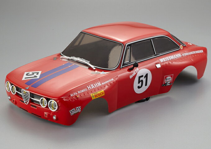 Killerbody 1/10 アルファロメオ (Alfa Romeo 2000 GTAm) フィニッシュドボディ (デカール&プラパーツ&ライトバケット装着済み) 48251