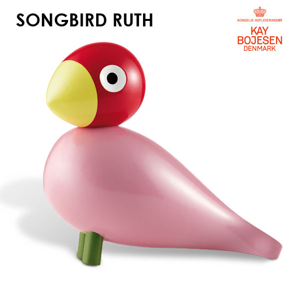 Kay Bojesen(カイ・ボイスン） SongBird(ソングバード）Ruth（ルット）ピンク 木製オブジェ デンマーク 39400