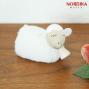 白ひつじ Mサイズ NORDIKA Nisse(ノルディカニッセ）エストニア ハンドメイド 木製オブジェ