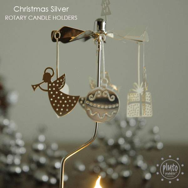 ROTARY CANDLE HOLDER Chistmas Silver ロータリーキャンドルホルダー・クリスマスノエル Pluto(プルート）