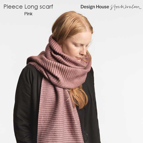 Pleece long scarf(プリース・ロングスカーフ）マフラー ピンク DESIGN HOUSE stockholm(デザインハウス ストックホルム)北欧デザイン