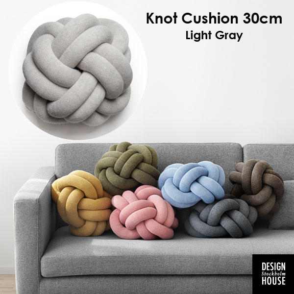 Knot Cushion(ノットクッション）30cm ホワイトグレー DESIGN HOUSE stockholm(デザインハウス ストックホルム)スウェーデン 北欧インテリア【RCP】【HLS_DU】