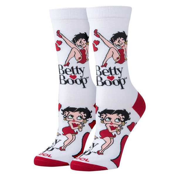 ODDSOX オッドソックス BETTY BOOP Women's Crew Socks ベティちゃん 約22cm～27cm くつ下 ソックス クルー丈 ソックスブランド ユニーク 快適 雑貨 かわいい 可愛い キャラクター ストリート ファッション ギフト プレゼント 人気