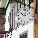DULTON ダルトン DOUBLE FACE WALL CLOCK SILVER IVORY BLACK 両面掛け時計 リビング ダイニング ガレージ カフェ...