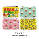 【アウトレットSALE】 POUCH ポーチ BEAR CANDY HAPPY SMILE FLOWER そふとさん ぷりんさん レトロ 風 熊 くま クマ グミ 花 お花 スマイル スマイリー ニコちゃん カラフル ソフトクリーム アイス アイスクリーム プリン