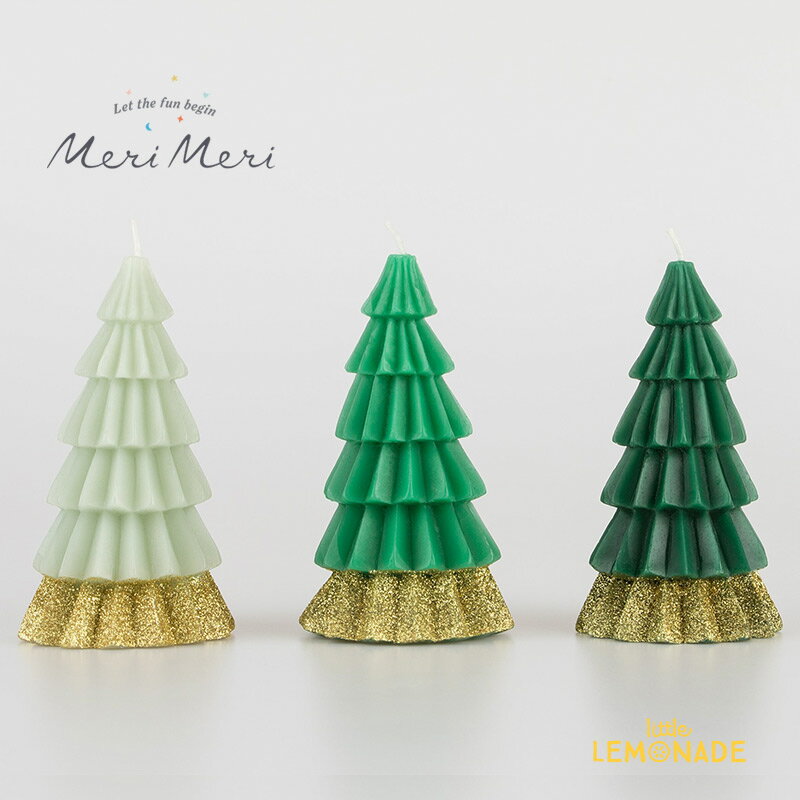 グリーンツリー キャンドル 3個セット Green Tree Candles ろうそく クリスマス ケーキキャンドル christmas パーティーグッズ ケーキ装飾 デコレーション インテリア ホームパーティー テーブルコーディネート メリメリ 270985 あす楽 リトルレモネード