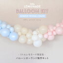  バルーンガーランドDIYキット Little Lemonade限定色 ジェンダーリビール BLUE x PINK 1メートル 性別発表 Gender Reveal ベビーシャワー 大人 ゴム風船 balloon garland バックドロップ ポンプ付き あす楽 リトルレモネード LLS