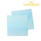 ブルー イリディセント ペーパーカクテルナプキン／20枚入り【3枚1組】【illume partyware】【Blue Iridescent Cocktail Napkin パーティー ウェディング 結婚式 お祝い 誕生日 バースデイ 紙ナプキン テーブルウェア マーメイド 青】あす楽 リトルレモネード