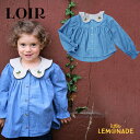 【LOIR】 SOLE Top 【4歳】embroieded collar 長袖 ブラウス 襟付き 刺繍 ブルー トップス シャツ ベビーキッズ フランス パリ ロワール 赤ちゃん 子ども 出産祝い おしゃれ リトルレモネード ベビー服 アパレル AW24 ★SALED
