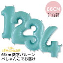 【ガスなし】66CM ミドルサイズのナンバーバルーン パステルブルー ぺしゃんこでお届け 誕生日 バルーン 大人 飾り 数字 風船 受付 balloon 男の子 リトルレモネード
