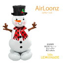 【自立型 特大フィルム風船】エアルーンズ スノーマン 雪だるま ガス無し【クリスマス バルーン 飾り】【メール便可】 christmas パーティー イベント 店舗ディスプレイ あす楽 リトルレモネード