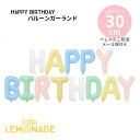 HAPPY BIRTHDAY バルーン ガーランド 【ぺしゃんこでお届け】 マカロン カラフル 文字 風船 バナー DIY 誕生日 バースデー 装飾 飾り 飾り...