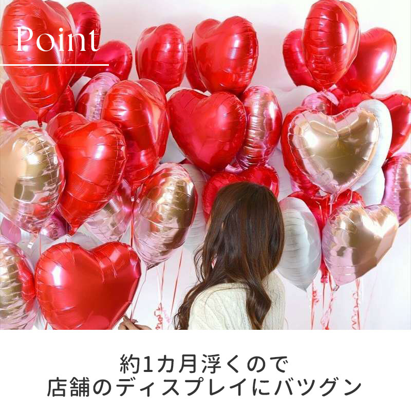 ゴールド+シルバー+ホワイト ハート7個 バルーン ヘリウムガス入りバルーン ヘリウムガス入り メッセージ付【1歳 誕生日 バルーン 大人 パーティー 飾り ギフト バルーン電報 結婚式 成人式 お祝い 開店祝い 風船】リトルレモネード 本人不在の誕生日会 3