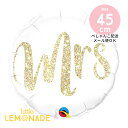 Mrs ミセス バルーン 【ぺしゃんこでお届け】 ガスなし フィルム風船 18インチ 結婚式 ウェディング フォトプロップス ウェルカムスペース パーティー サ...