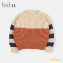 【BUHO】 BANDS JUMPER 【3歳・4歳】 TERRACOTA (6649) ニット トップス 長袖 セーター 無地 シンプル ボーダー キッズ ベ...