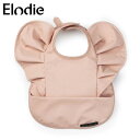 【Elodie 】 お食事エプロン Powder Pink ベビーエプロン 袖フリルビブ ピンク おめかし フォーマル 無地 離乳食 ベビー 子供 男の子 女の...