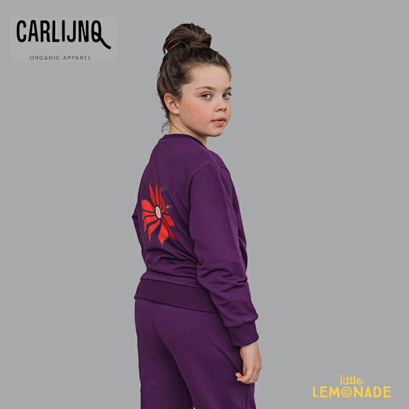 【CarlijnQ】 Dahlia - sweater with print 【86/92 98/104 110/116】 (DAH001) ダリアモチーフ 長袖 セーター トップス ベビー服 子ども服 カーラインク むすめ服 リトルレモネード YKZ AW23 AROUND THE WORLD SALE