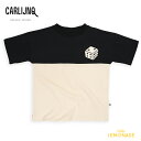 【CarlijnQ】Basic - oversized t-shirt with print 【 86/92】 サイコロ 半袖 Tシャツ ワンポイント (SS24-BSC175) トップス バイカラー モノトーン ベビー服 子ども服 むすこ服 WHAT I LIKE カーラインク 海外子ども服 リトルレモネード SS24 ★SALED