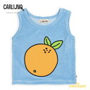 Orange - tanktop loose fit with print タンクトップ オレンジイラスト (SS24-ORA283) トップス ブルー ユニーク ベビー服 子ども服 むすこ服 むすめ服 WHAT I LIKE カーラインク 海外子ども服 リトルレモネード あす楽 YKZ