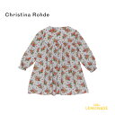 【CHRISTINA rohde】 Baby Dress No. 824 Fabric No. 17 ワンピース ライトブルー地 花柄 【12か月/18か月/24か月】 長袖 こども服 黒 one piece ドレス light blue floral クリスティーナ ローデ 海外子供服 アパレル リトルレモネード AW22 YKZ SALE 24SALE