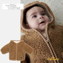 【MY LITTLE COZMO】 Faux shearling baby jacket | unique【12か月/24か月】(CLEF196) フェイクムートン フード付き ジャケット ジャンパー コート アウター 防寒 ベビー服 ジップ式 マイリトルコズモ アパレル リトルレモネード YKZ 22AW SALE