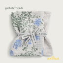 【garbo&friends】 ハンカチ／PLUMBAGO Burp Cloths 3pcs 3色セット ルリマツリ ブルー 小花柄 ベビー 出産祝い ギフト プレゼント ブランド ハンカチ ボタニカル よだれ拭き コットン100% GF213022-4400-341GL あす楽 リトルレモネード