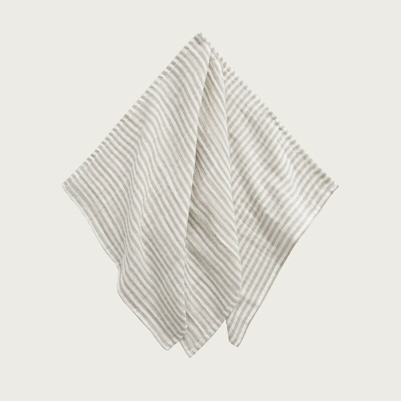 【garbo&friends】 ハンカチ／STRIPEANJOU Burp Cloths 3pcs 3色セット イエローベージュ ストライプ柄 ベビー 出産祝い ギフト プレゼント ブランド ハンカチ ボタニカル よだれ拭き コットン100% GF2130225-5400-341GL リトルレモネード