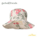 【Garbo&Friends】 Grapes Pink Seersucker Sun Hat 【50-52 / 1-4歳】日よけ帽 花柄 日よけ帽子 サンハット...