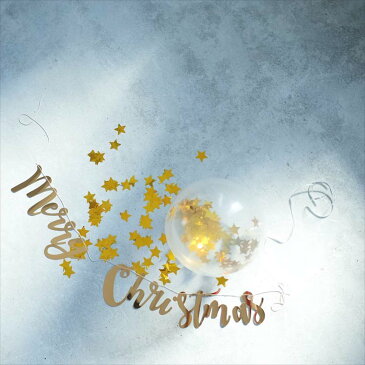 星のコンフェッティ入り ゴム風船キット【ゴールド GOLD】【Ginger Ray】【コンフェッティ バルーン Confetti Ballon 装飾 デコレーション 飾り 結婚式 wedding パーティ— 誕生日 バースデイ】 あす楽 リトルレモネード