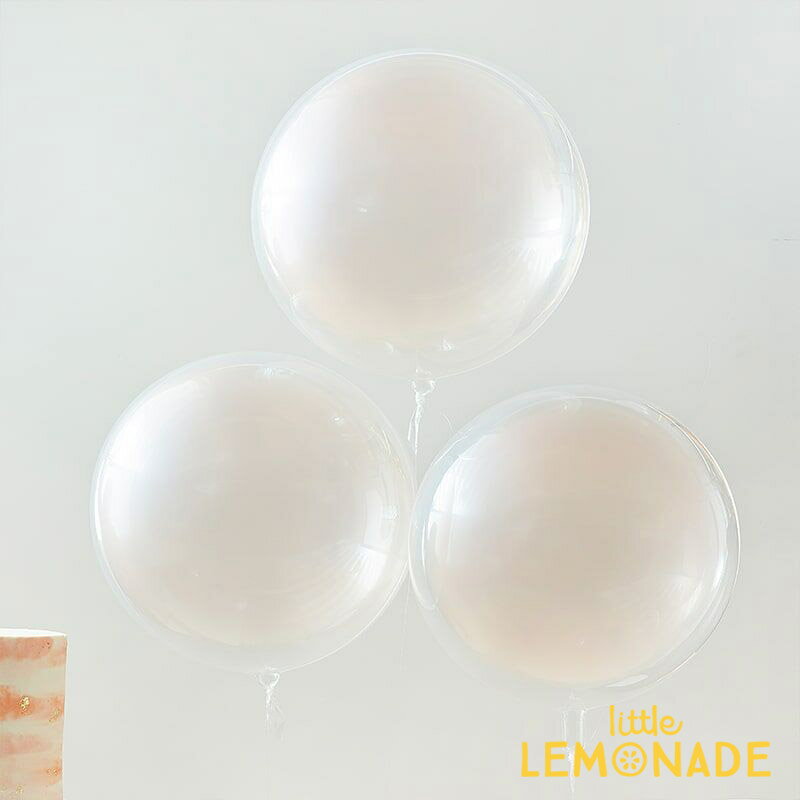 【Ginger Ray】55cmピーチバルーン3枚セット 装飾 飾り付け デコレーション PEACH SPRAYED ORB PARTY BALLOONS あす楽 リトルレモネード
