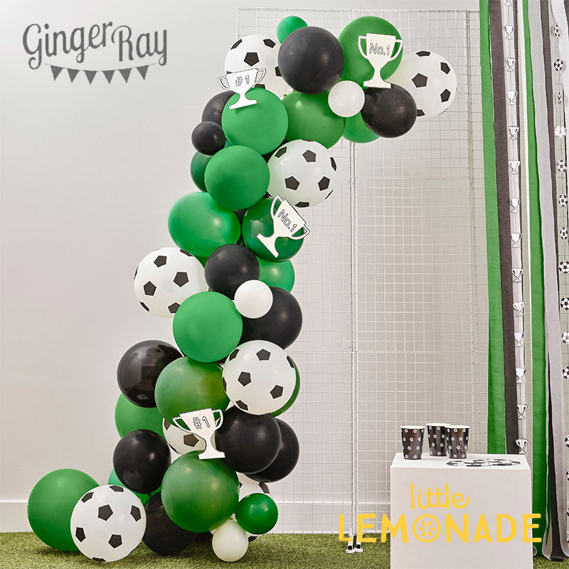 【Ginger Ray】フットボールバルーンガーランド Football Balloon Arch with Card Trophy Decorations サッカー スポーツ 風船 男の子 お誕生日 飾り デコレーション トロフィーカード付き ディスプレイ あす楽 リトルレモネード