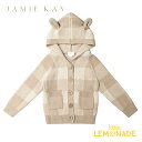  Check Bear Knit Cardigan  Arthur Jacquard ベア カーディガン くま ニットトップス ジェイミーケイ ニュージーランド 子供 男の子 女の子 おしゃれ リトルレモネード 子供服 アパレル 23Jan 24SALE ★特典付き★