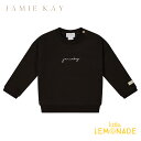 【Jamie kay】 Organic Cotton Damien Sweatshirt 【6-12か月/1歳/2歳/3歳/4歳】 Dark Chocolate スウェットシャツ トップス トレーナー ブラック ロゴ 子供 男の子 女の子 おしゃれ リトルレモネード 子供服 アパレル Isabelle Collection SALE ★特典付き★