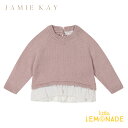 【Jamie kay】 Frill Knit 【1歳/2歳/3歳/4歳】 Powder Pink セーター ニット トップス ピンク ベビー ジェイミーケイ ニュージーランド 子供 女の子 おしゃれ リトルレモネード 子供服 アパレル Violet Collection