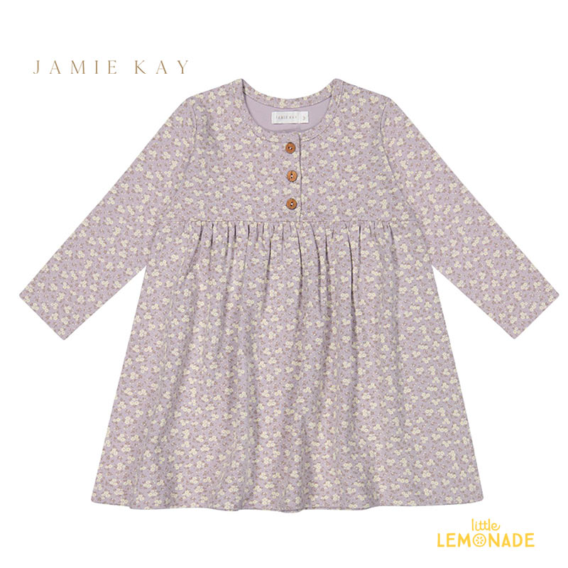  Organic Cotton Bridget Dress　 Rosalie Field Raindrop 長袖 小花柄ドレス ラベンダー ワンピース ベビー 子ども おしゃれ 女の子 むすめ服 リトルレモネード 子ども服 アパレル Fleur Collection SALE 24SALE ★特典付き★