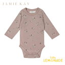 【Jamie kay】 Organic Cotton Long Sleeve Bodysuit 【3-6か月/6-12か月/1歳】 Lauren Floral Fawn 長袖 ボディ ロンパース 花柄 ベビー キッズ ジェイミーケイ ニュージーランド おしゃれ リトルレモネード 子供服 アパレル Dahlia Collection 24SALE ★特典付き★