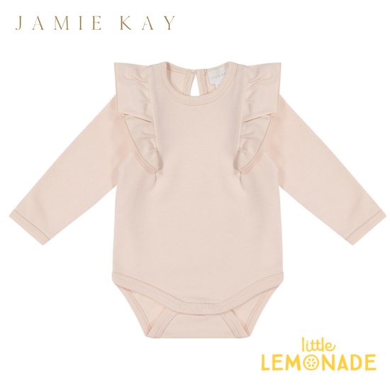 【Jamie kay】 Pima Cotton Fleur Long Sleeve Bodysuit 【1歳】 Boto Pink 長袖 ボディ ロンパース ピンク ベビー キッズ ジェイミーケイ ニュージーランド おしゃれ リトルレモネード 子供服 アパレル Dahlia Collection 24SALE ★特典付き★