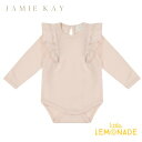 【Jamie kay】 Pima Cotton Fleur Long Sleeve Bodysuit 【3-6か月/6-12か月/1歳】 Boto Pink 長袖 ボディ ロンパース ピンク ベビー キッズ ジェイミーケイ ニュージーランド おしゃれ リトルレモネード 子供服 アパレル Dahlia Collection 24SALE ★特典付き★