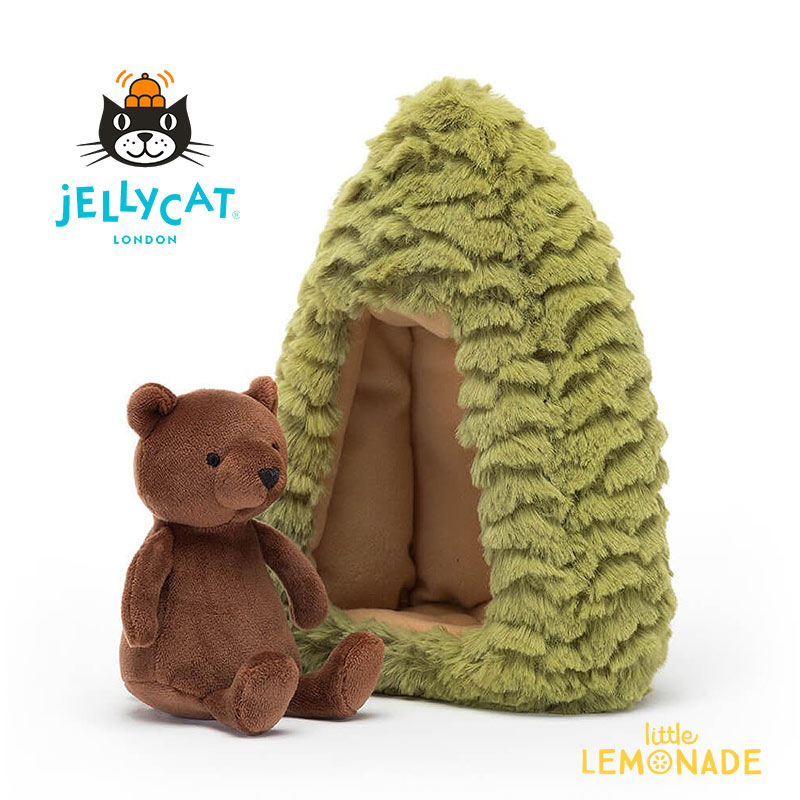 【Jellycat ジェリーキャット】 Forest Fauna Bear フォレスト ファウナ ベア【プレゼント 出産祝い ギフト】 くま ぬいぐるみ グリーンの隠れ家 バースデー ファーストトイ 【正規品】 あす楽 リトルレモネード FORF2B Lnw