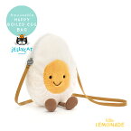 【Jellycat ジェリーキャット】Amuseable Happy Boiled Egg Bag (A4BE) ボイルドエッグ バッグ ポシェット ショルダーバッグ H30 X W18cm アミューズバルシリーズ ぬいぐるみバッグ ゆで卵 【プレゼント ギフト】【正規品】 あす楽 リトルレモネード　YKZ