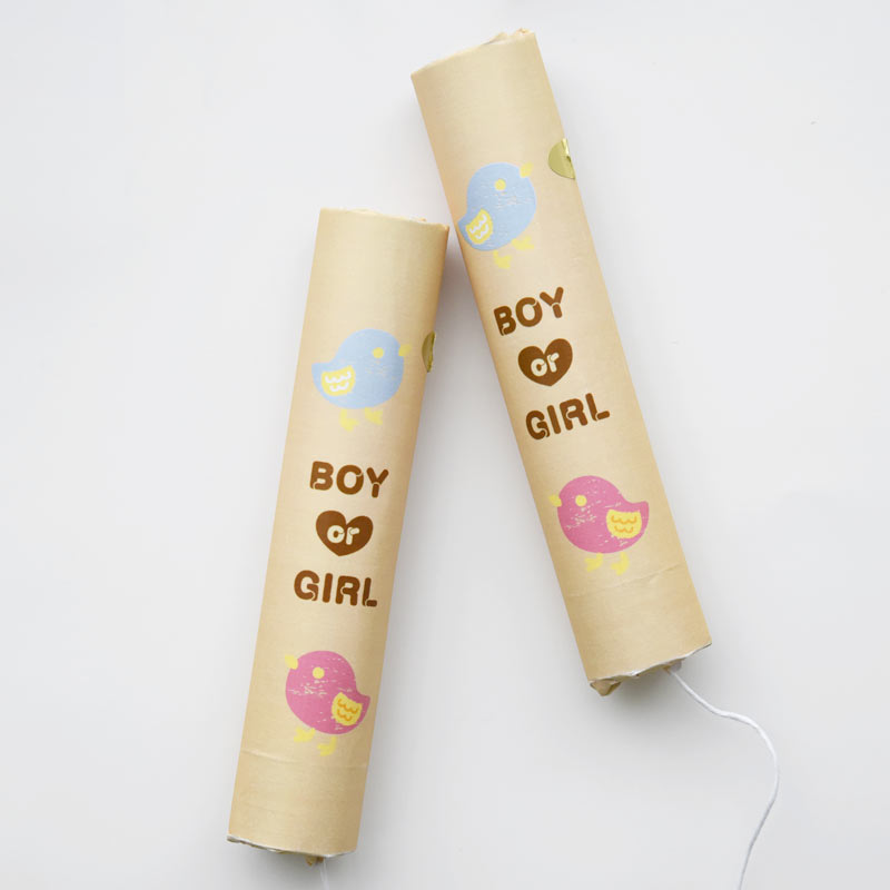 ジェンダーリビールクラッカー スモールサイズ boy or girl 性別発表 ベビーシャワー 記念日 クラッカー 披露宴 プレママ リトルレモネード 3