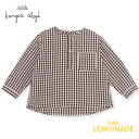 【Konges Sloejd】 NAVIDA SHIRT 【12か月/18か月/2歳】 BITTER CHOCOLATE CHECK ブラウス トップス ギンガムチェック コンゲススロイド ベビー 子供 女の子 男の子 おしゃれ リトルレモネード ベビー服 アパレル YKZ 22AW KS2725