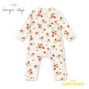【Konges Sloejd】BASIC NEWBORN ONESIE GOTS 【0-1か月/3か月】MARMALADE ロンパース カバーオール 肌着 いちご ストロベリー 新生児 総柄 コンゲススロイド おしゃれ ベビー服 アパレル 出産祝い 出産準備 KS102246 SS25 TMPZ