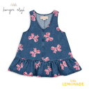 【Konges Sloejd】MAGOT DRESS GOTS 【4歳/5-6歳】デニム ワンピース ノースリーブ ドレス ピンク リボン柄 コンゲススロイド ベビー キッズ お出掛け着 アパレル KS102921 SS25SALE TMPZ