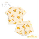 【Konges Sloejd】LIN SET GOTS 【12か月/2歳/3歳/4歳/5-6歳】 GO BANANAS セットアップ 半袖 Tシャツ ショートパンツ コンゲススロイド バナナ フルーツ ベビー キッズ お出掛け着 ベビー服 キッズ服 アパレル リトルレモネード KS102595 SS25SALE